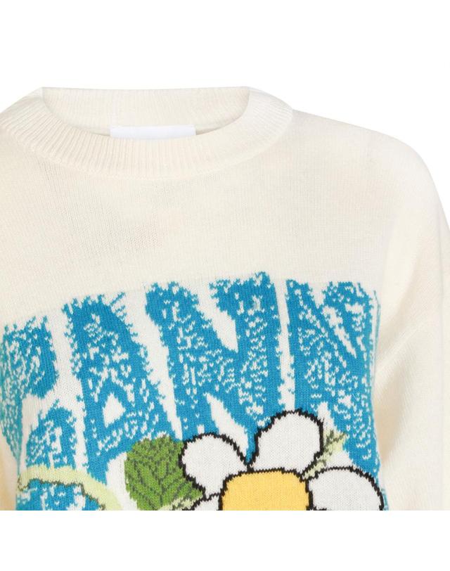 가니 [해외직구][B47]가니 A1150015135 여성 니트 스웨터 가디건 EGRET WOOL BLEND SWEATER 착용컷