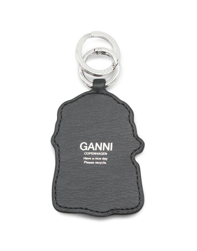 가니 [해외직구][B47]가니 B3010032099 여성 키링 키홀더 BLACK LEATHER KEYRING 착용컷