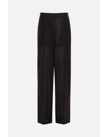 [해외직구][E32]톰포드 PAW691FAX1804EDB 여성 바지 팬츠 트라우저 면바지 슬렉스 로고 TOM FORD darted trousers in wool