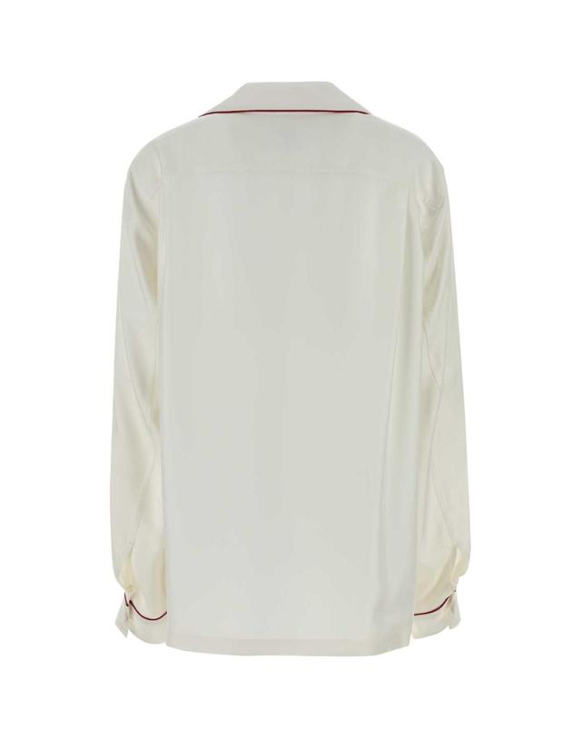 톰포드 [해외직구][X45]톰포드 CA3335FAX1717 WAD 여성 셔츠 남방 블라우스 White silk shirt 착용컷