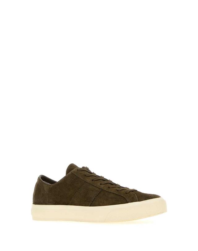 톰포드 [해외직구][X45]톰포드 J0974LCL123N GWG 남성 스니커즈 단화 남자스니커즈 Khaki suede Cambridge sneakers 착용컷