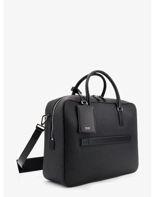 톰포드 [해외직구][N85]톰포드 H0755 남성 서류가방 브리프케이스 토트백 TOM FORD Leather work bag with front lettering logo 착용컷