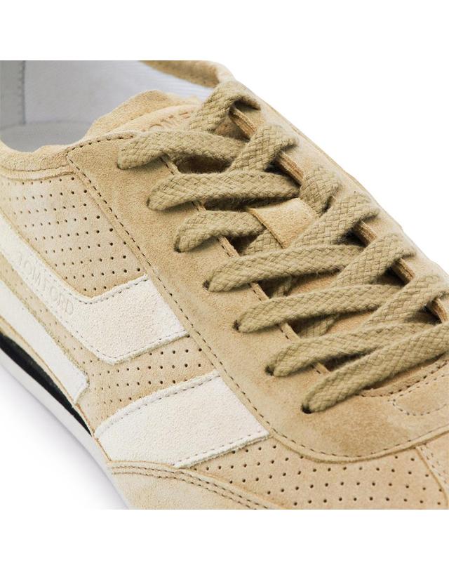 톰포드 [해외직구][B47]톰포드 J1595ICL128NEEL 남성 로우탑 스니커즈 SAND LEATHER SNEAKERS 착용컷