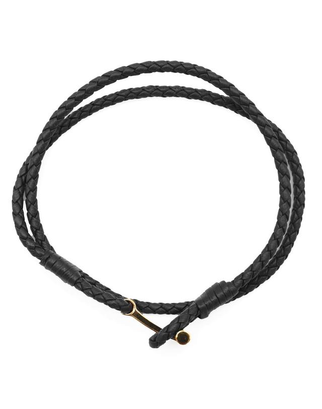 톰포드 [해외직구][B47]톰포드 JM005ICL002GNAA 남성 악세사리 팔찌 브레이슬릿 BLACK AND GOLD LEATHER BRACELET 착용컷
