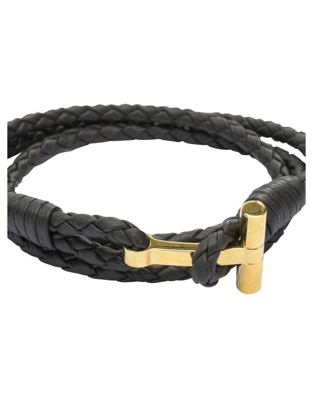 톰포드 [해외직구][V90]톰포드 JM005ICL002GEIR 남성 팔찌 반지 목걸이 악세서리 Braided leather bracelet 착용컷