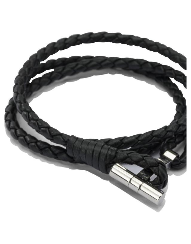 톰포드 [해외직구][V90]톰포드 JM005ICL002SNAA 남성 팔찌 반지 목걸이 악세서리 Braided leather bracelet 착용컷