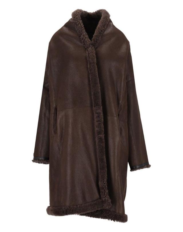 톰포드 [해외직구][A94]톰포드 CPF719 FUX164CFB 여성 코트 롱 하프 TOM FORD TOM FORD Reversible Cocoon Coat 착용컷