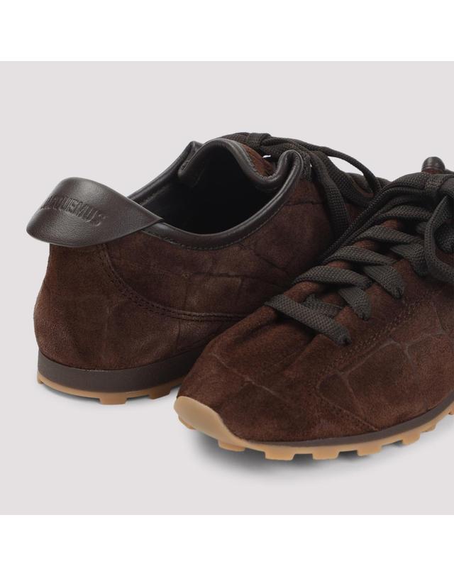 자크뮈스 [해외직구][D14]쟈크뮈스 FOW00175AC07A10 880 DARK BROWN 여성 스니커즈 슬립온 Jacquemus Les Tennis Sneakers 착용컷