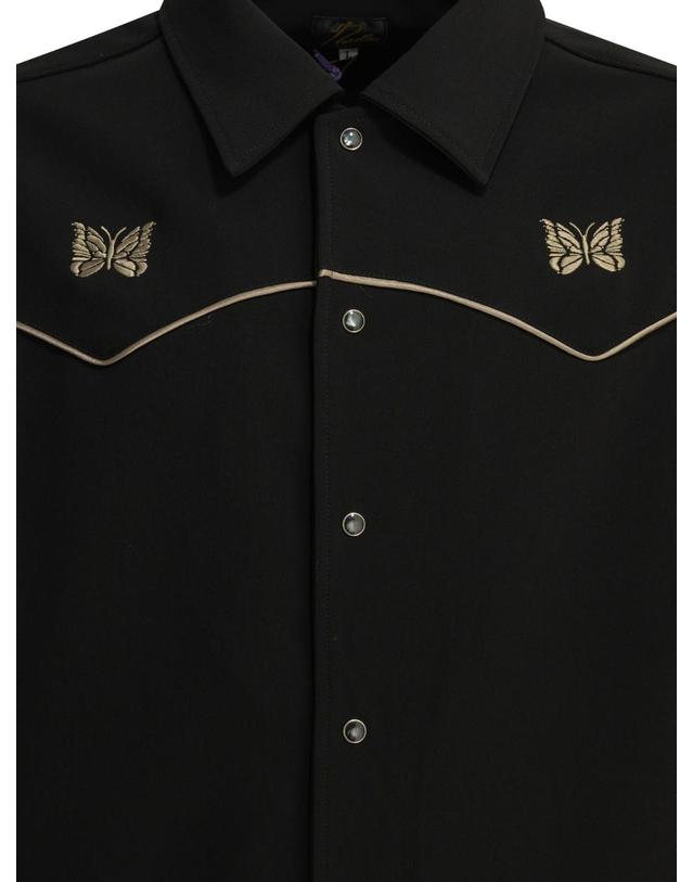 니들스 [해외직구][V90]니들스 SX223C Black 남성 자켓 코트 Piping Cowboy overshirt jacket 착용컷