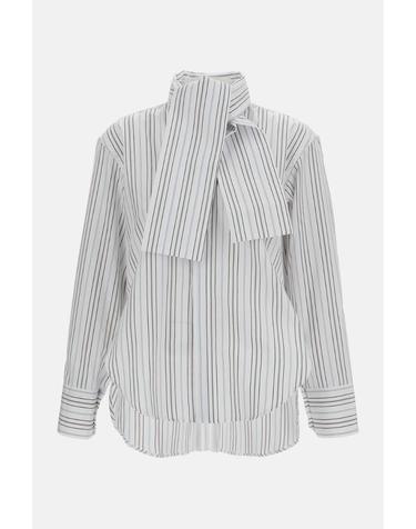 [해외직구][G95]Plan C CMCAF56KB1TC128RIN11 여성 셔츠 블라우스 남방 WHITE POPELINE SHIRT