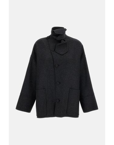 [해외직구][G95]Plan C JKCAH61D00TW047MEN98 여성 자켓 봄버자켓 블레이저 패딩 베스트 SCARF COLLAR WOOL JACKET