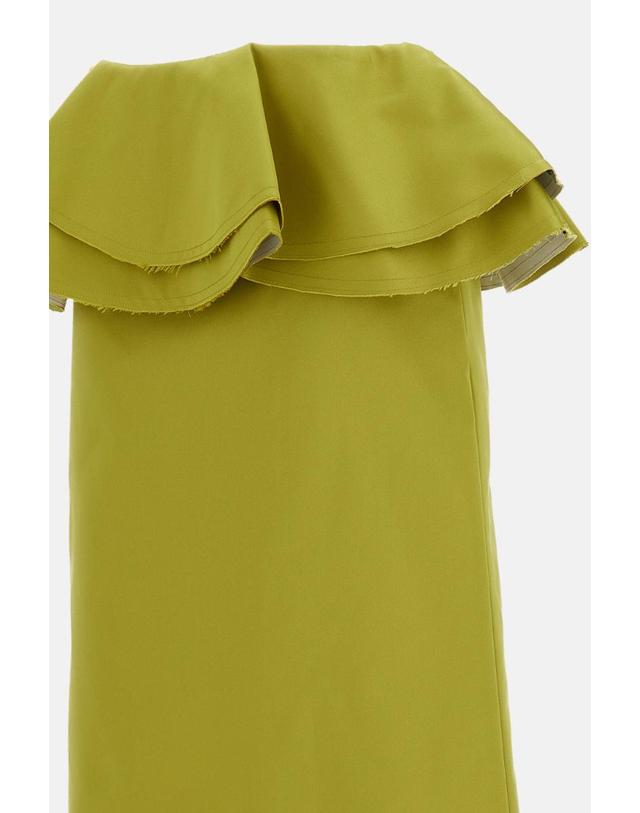 플랜씨 [해외직구][G95]Plan C GOCAG56V00TP03700V31 여성 스커트 치마 MIDI DUCHESSE SKIRT WITH RUFFLED WAIST 착용컷