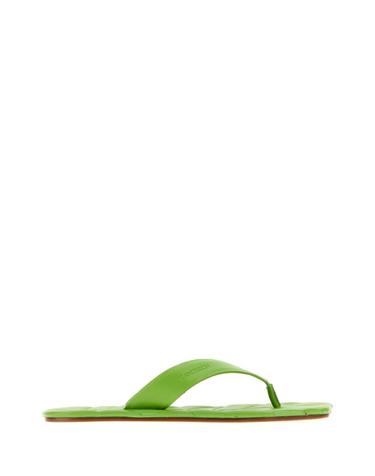 [해외직구][X45]JW앤더슨 SL0015LA0232 526 여성 샌들 슬리퍼 샌들힐 플립플랍 샌들힐 Green leather thong slippers