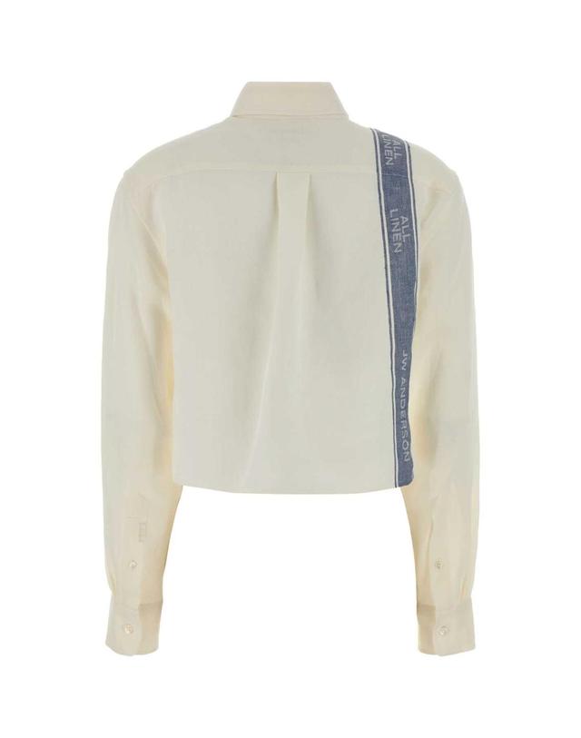 제이더블유앤더슨 [해외직구][X45]JW앤더슨 SH0384PG1898 614 여성 셔츠 남방 블라우스 Ivory linen shirts 착용컷