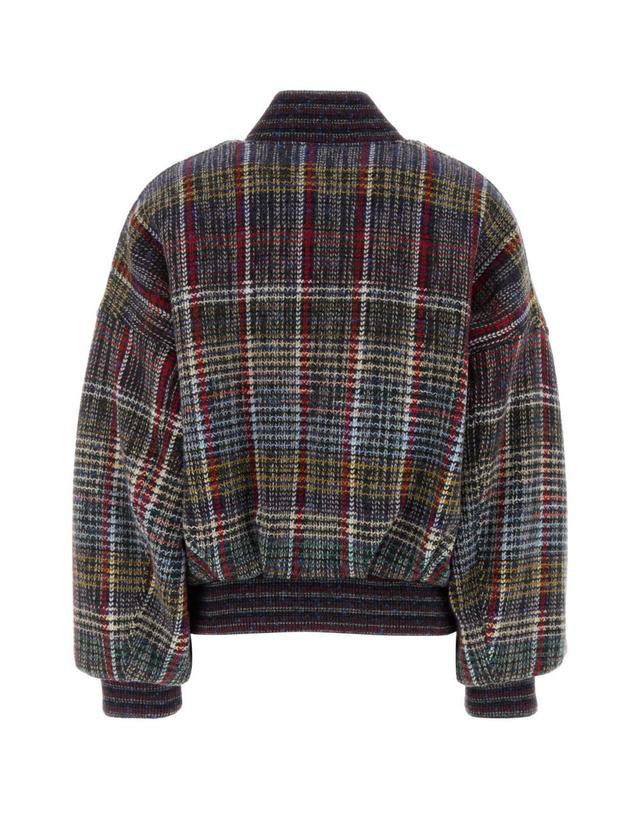 미소니 [해외직구][X45]미쏘니 DS26WC0LBC006K SMSQX 여성 자켓 베스트 블레이저 봄버 데님 Embroidered wool bomber jacket 착용컷