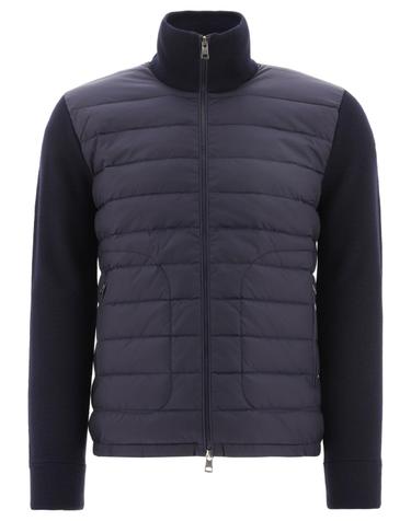 [해외직구][V90]몽클레어 9B50700 A9341777 남성 니트 스웨터 가디건 Padded cardigan made of a wool blend
