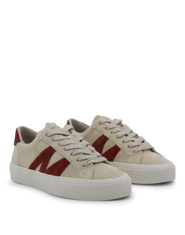 몽클레어 [해외직구][B47]몽클레어 K209B4M00060M763320C 여성 스니커즈 로우탑 BEIGE AND BURGUNDY LEATHER MONACO 2 SNEAKERS 착용컷