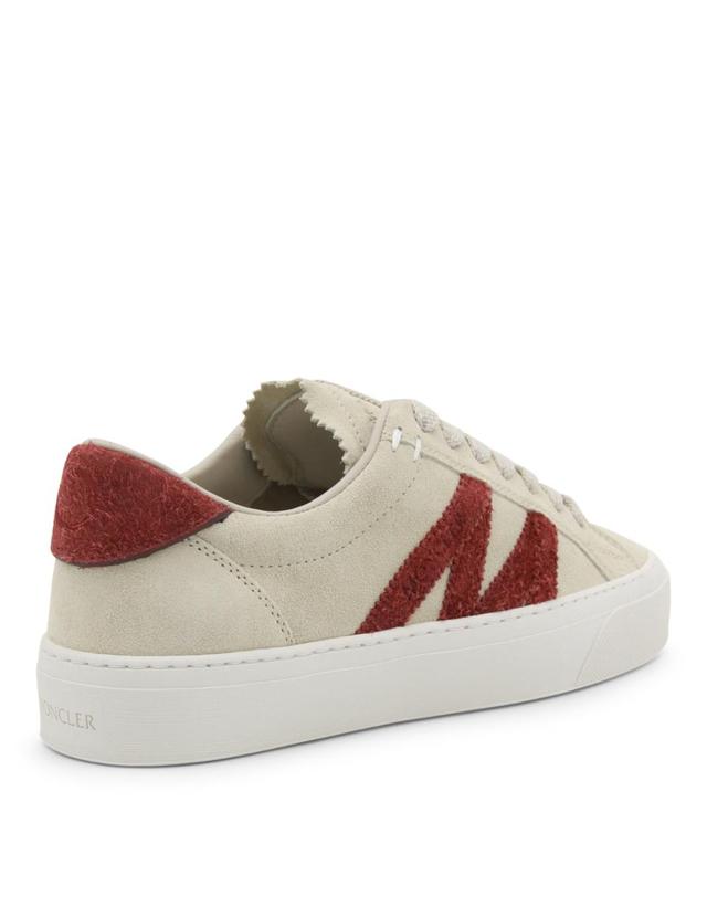 몽클레어 [해외직구][B47]몽클레어 K209B4M00060M763320C 여성 스니커즈 로우탑 BEIGE AND BURGUNDY LEATHER MONACO 2 SNEAKERS 착용컷
