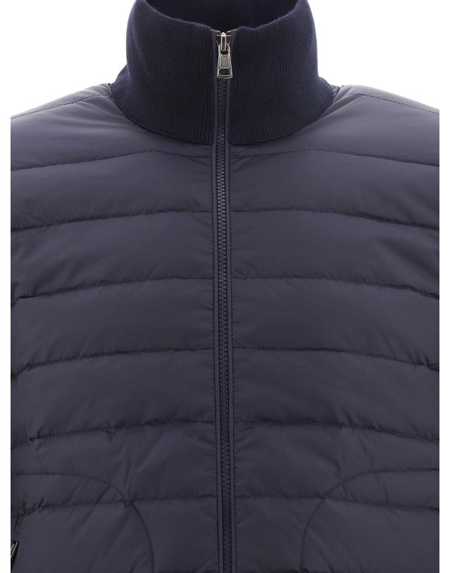 몽클레어 [해외직구][V90]몽클레어 9B50700 A9341777 남성 니트 스웨터 가디건 Padded cardigan made of a wool blend 착용컷