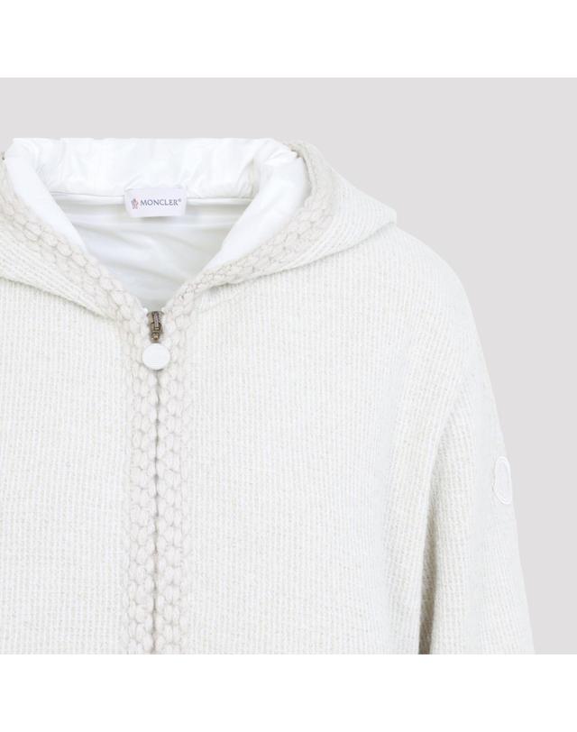 몽클레어 [해외직구][D14]몽클레어 L20938G0003989BKG 037 WHITE 여성 자켓 코트 아우터 Moncler Zip Up Cardigan 착용컷