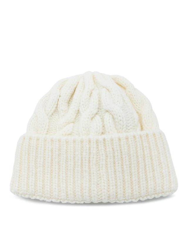 몽클레어 [해외직구][B47]몽클레어 L20983B00006M4398034 여성 모자 캡 비니 WHITE VIRGIN WOOL KNITTED BEANIE HAT 착용컷