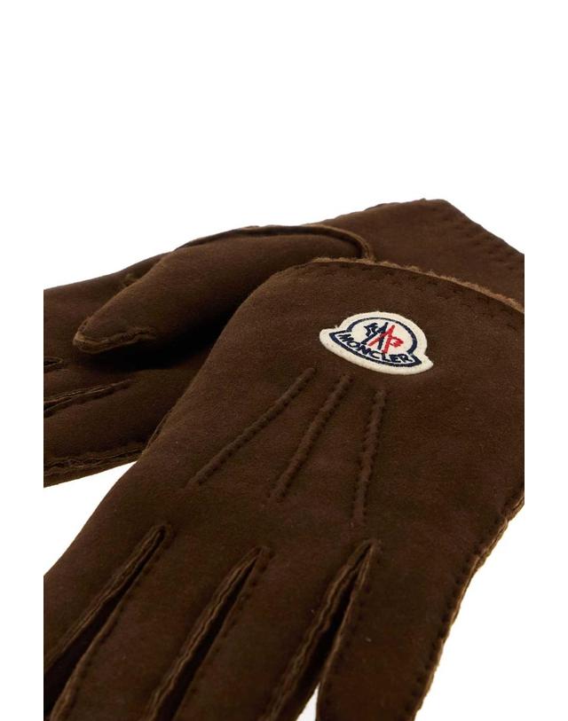 몽클레어 [해외직구][X45]몽클레어 L20913A00004N1193 27B 남성 장갑 글로브 니트 가죽 Brown shearling gloves 착용컷