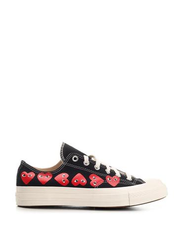 [해외직구][A94]꼼데가르송 AZ K126 0011 BLACK 공용 스니커즈 COMME DES GARCONS PLAY COMME DES GARCONS PLAY Chuck 70 Low Sneakers