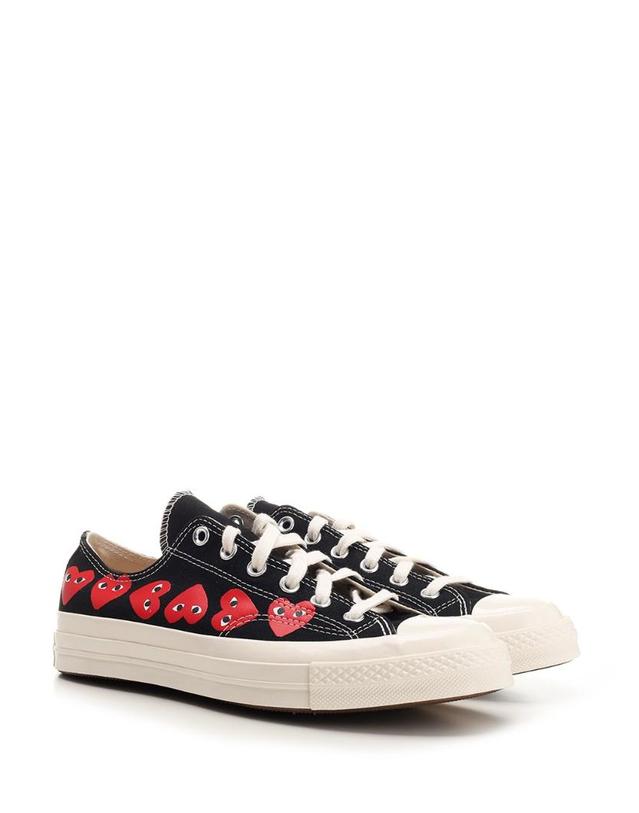 꼼데가르송 플레이 [해외직구][A94]꼼데가르송 AZ K126 0011 BLACK 공용 스니커즈 COMME DES GARCONS PLAY COMME DES GARCONS PLAY Chuck 70 Low Sneakers 착용컷