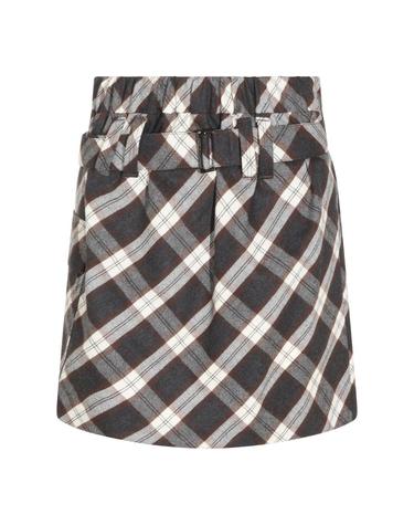 [해외직구][B47]브루넬로 쿠치넬리 MB165G4095C001 여성 스커트 치마 GREY BROWN AND IVORY VIRGIN WOOL BLEND CHECK SKIRT