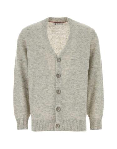 [해외직구][X45]브루넬로 쿠치넬리 MTF709906 CY921 남성 스웨터 니트 가디건 Melange grey alpaca blend cardigan