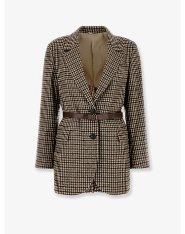 [해외직구][N85]브루넬로 쿠치넬리 MG5557633 여성 블레이저 베스트자켓 자켓 BRUNELLO CUCINELLI Madras blazer with belt