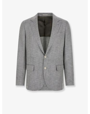 [해외직구][N85]브루넬로 쿠치넬리 MV4547BTD 남성 자켓 블레이저 베스트 BRUNELLO CUCINELLI Deconstructed wool alpaca and silk chevron blazer
