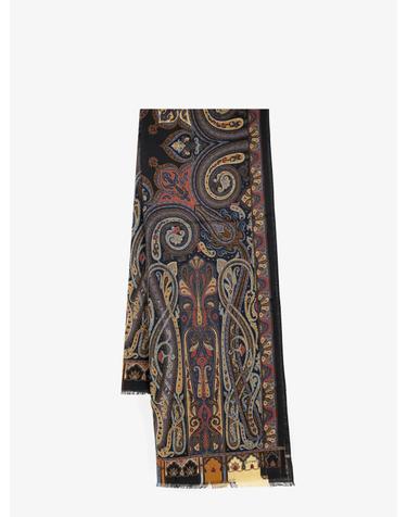 [해외직구][N85]에트로 WATA0010 여성 스카프 머플러 목도리 ETRO Wool and silk scarf
