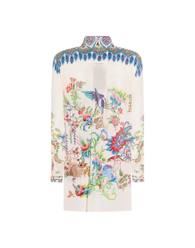 에트로 [해외직구][B47]에트로 WRIA0103AKG73X0802 여성 셔츠 남방 블라우스 MULTICOLOR SILK SHIRT 착용컷