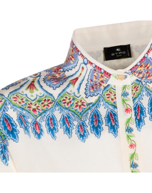에트로 [해외직구][B47]에트로 WRIA0103AKG73X0802 여성 셔츠 남방 블라우스 MULTICOLOR SILK SHIRT 착용컷