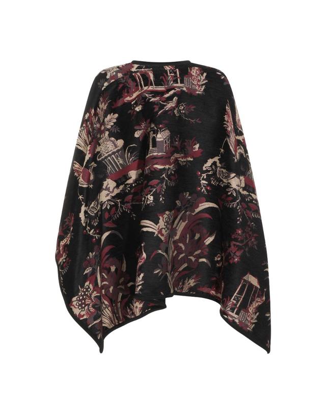 에트로 [해외직구][B47]에트로 WRBD002999TJE1ES9810 여성 코트 케이프 숄 BORDEAUX COTTON VISCOSE BLEND CAPE 착용컷