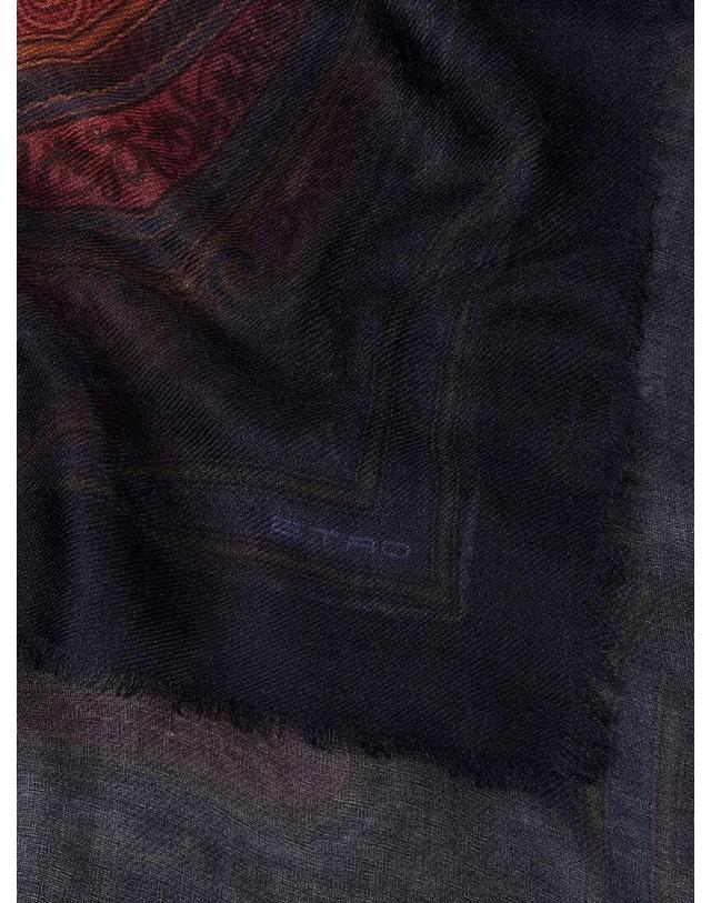 에트로 [해외직구][N85]에트로 WAYA0001 여성 스카프 머플러 목도리 ETRO Wool cashmere and silk with degrade motif 착용컷