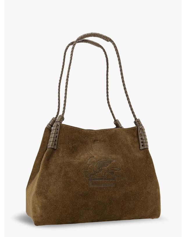 에트로 [해외직구][N85]에트로 WP1D0038 여성 토트백 쇼퍼백 숄더백 ETRO Libra S Arnica suede shopping bag 착용컷