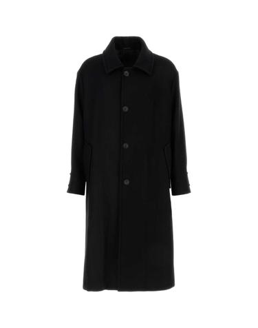 [해외직구][X45]조르지오아르마니 GM004047TE16788 UC001 남성 코트 하프 롱 트렌치 오버 Black wool blend coat