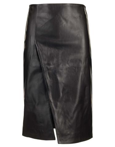 [해외직구][A94]루루 스튜디오 EKAREBLACK 여성 스커트 치마 LOULOU STUDIO LOULOU STUDIO Leather Midi Skirt
