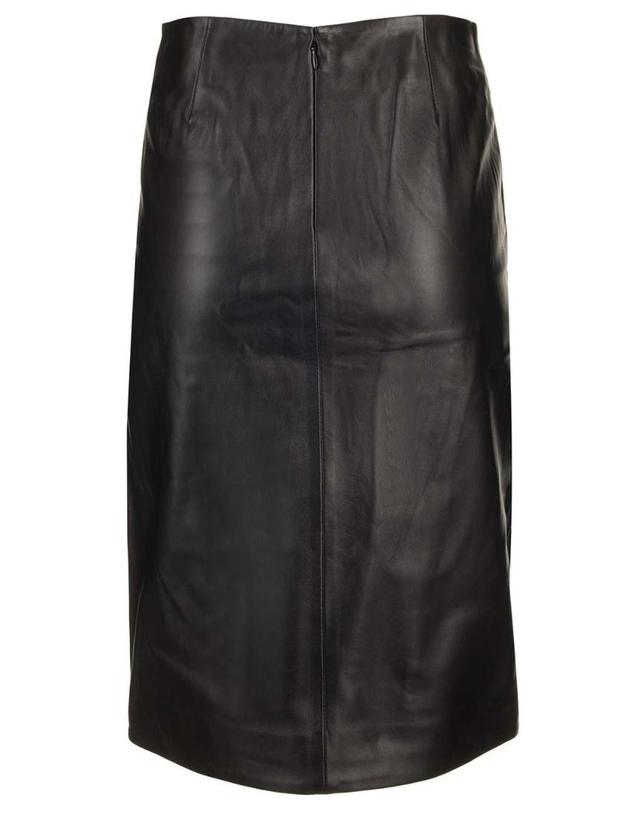 루루스튜디오 [해외직구][A94]루루 스튜디오 EKAREBLACK 여성 스커트 치마 LOULOU STUDIO LOULOU STUDIO Leather Midi Skirt 착용컷