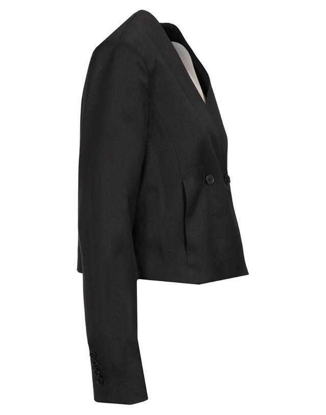 루루스튜디오 [해외직구][A94]루루 스튜디오 MALLIBLACK 여성 블레이저 자켓 LOULOU STUDIO LOULOU STUDIO Cropped Blazer 착용컷