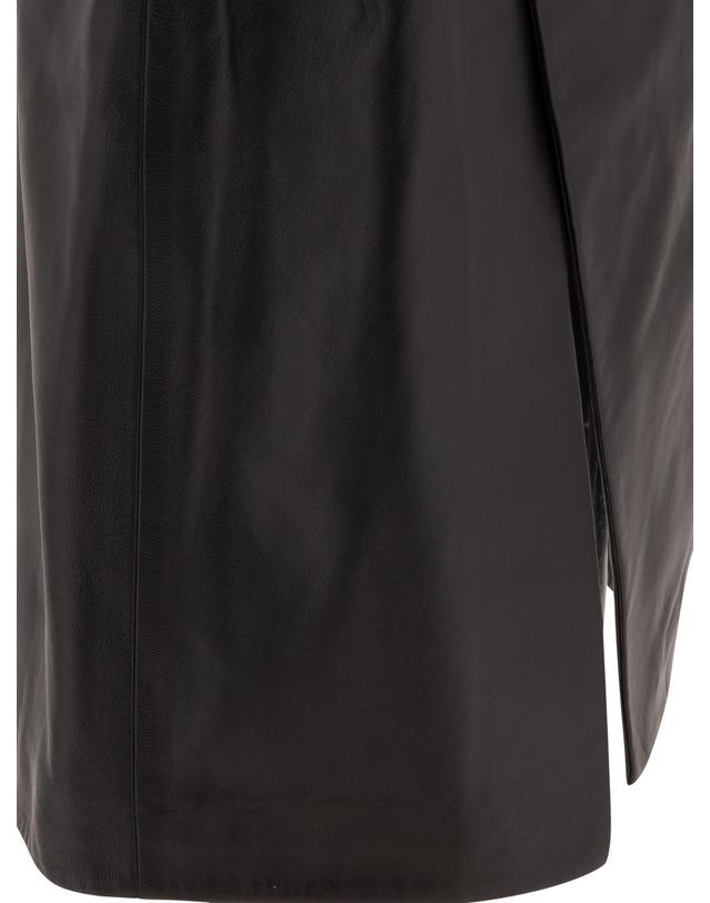루루스튜디오 [해외직구][V90]루루 스튜디오 EKAREBLACK 여성 스커트 치마 Leather midi skirt 착용컷