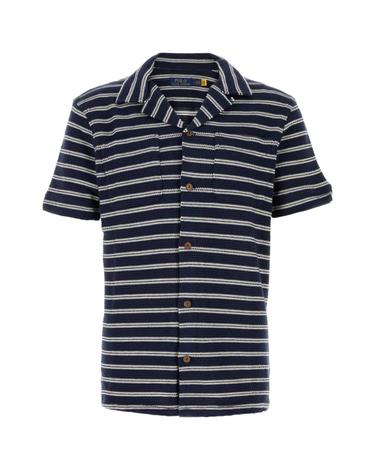 [해외직구][X45]폴로  710A13005 002 남성 셔츠 남방 긴팔 반팔 Embroidered cotton blend shirt
