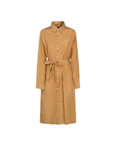 [해외직구][Q11]폴로  211A96346002 여성 원피스 CAMEL COTTON DRESS