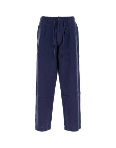 [해외직구][X45]폴로  710971941 001 남성 바지 면바지 조거 카고 와이드 Navy blue linen pant