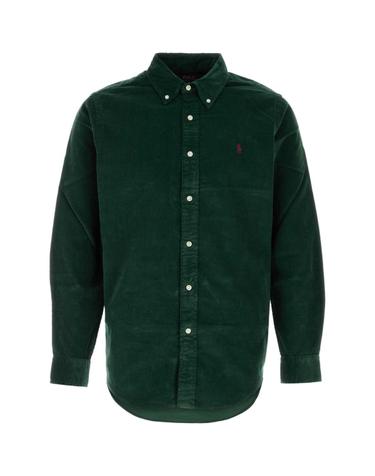 [해외직구][X45]폴로  710853123 500 남성 셔츠 남방 긴팔 반팔 Bottle green corduroy shirt