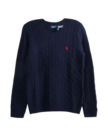 [해외직구][Q11]폴로  211971865003 여성 니트 스웨터 가디건 NAVY WOOL AND CASHMERE BLEND SWEATER