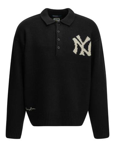 [해외직구][V90]폴로  710B27173001POLO BLACK MULTI 남성 니트 스웨터 가디건 Yankees Polo Sweater