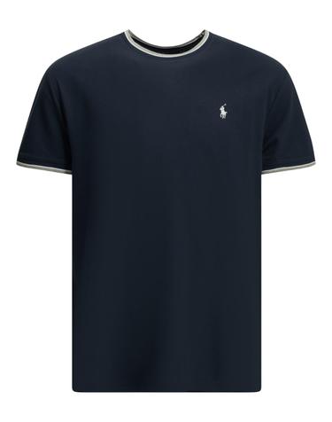 [해외직구][V90]폴로  710963492001NEWPORT NAVY 남성 티셔츠 긴팔 반팔 Crewneck T shirt with logo